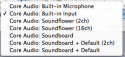 Audacity Soundpipe input devices