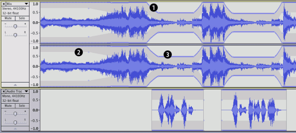 Audacity: Envelope Tool on tracks