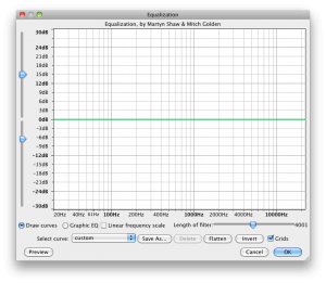 Equalization (Audacity 1.3.12)