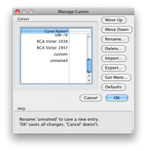 Equalization Manage (Audacity 1.3.13)