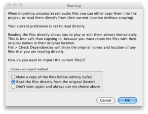 Import Warning (Audacity 1.3.13)