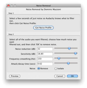 Noise Removal (Audacity 1.3.13)