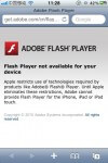 No Adobe Flash on iPhone