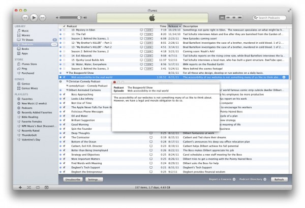 Boagworld podcast episodes in iTunes
