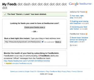 Feedburner setup: burn your feed