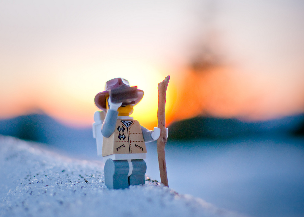 Lego man searching