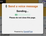 SpeakPipe sending