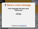 SpeakPipe sent