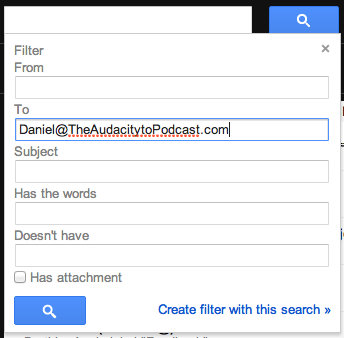 Gmail-create email filter