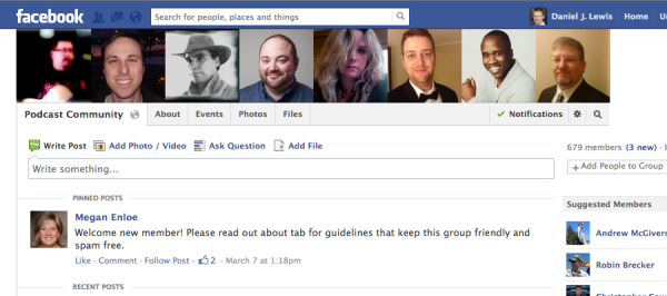 Podcast Community-Facebook group