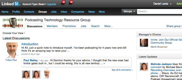 Podcasting Technology Resource Group-LinkedIn group