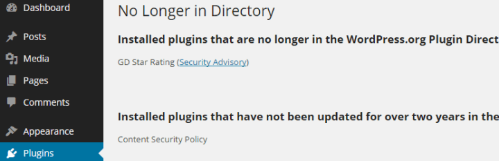 WordPress Plugin No Longer in Directory